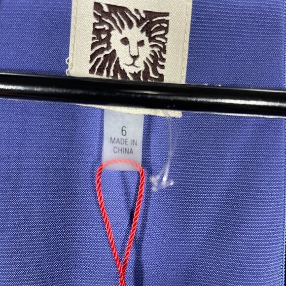 NWT! Anne Klein Geometric Print Blue, Red, Yellow Shift Dress 3/4 Sleeve 6 - Picture 3 of 6